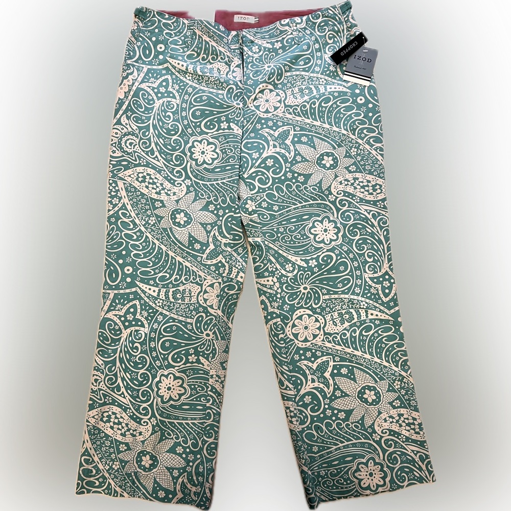 IZOD Capri sz 10 Waikiki Sea Colored Summer Pants
